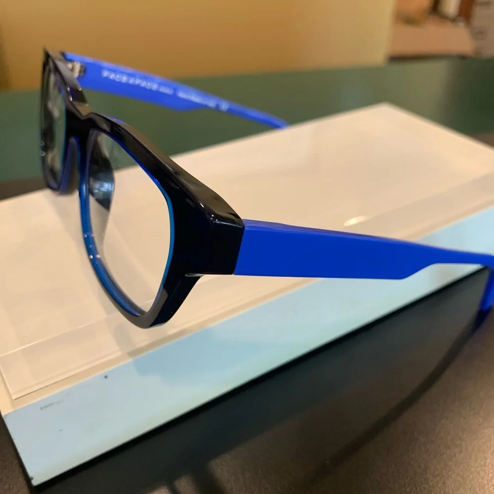 Face à Face Women's Blue Rectangular Glasses